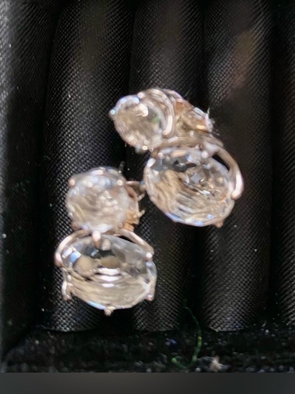 IPPOLITA Rock Candy 2-Stone Post Earrings in Clear Quartz Double Drop in  Silver - Picture 2 of 4